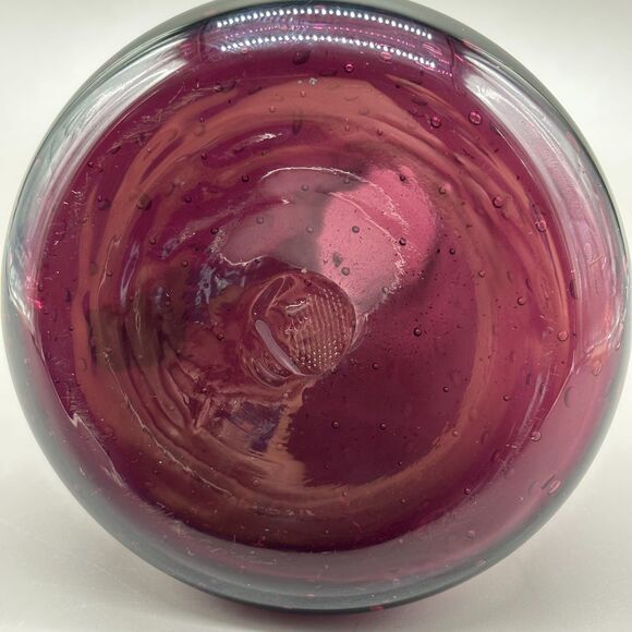 Rainbow Glass Company Amethyst Bullicante Pitcher Ewer Mid Century Modern 1960s - Picture 4 of 8